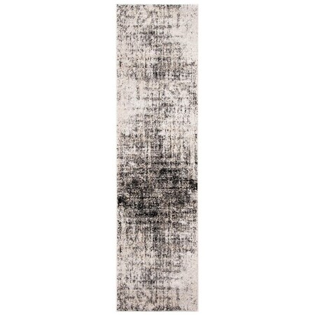 Safavieh 2 ft. 6 in. x 6 ft. Adirondack Power Loomed Runner Area Rug Silver & Black ADR207D-26